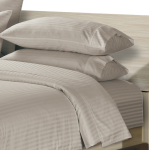 Simon Baker 250 Thread Count Egyptian Cotton Stripe Sheet Set Natural Various Sizes - King 4PCE