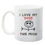 Qtees Africa I Love My Dogs This Much Printed Mug - White