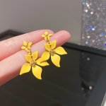 1 Pair Of Dangle Earrings Dainty Flower Design Pick A Color U Prefer Match Daily Outfits Party Accessories Spring Break Jewelry