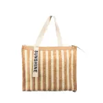 Beach Bag Beige Stripes