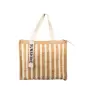 Beach Bag Beige Stripes