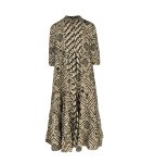 Diamond Print Maxi Dress - Beige Free