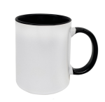 Standard 325ML Sublimation Mug White Outside black Inside & Handle Set Of 6