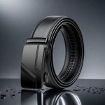 Men's Fashion Automatic Buckle Belt Business Pu Belt Ideal Choice For Gifts