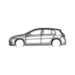 Steel Silhouette Wall Art - Vw Golf MK8 1200X425X2MM - Autostyle Motorsport South Africa