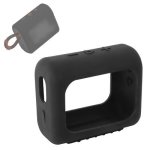 For Jbl GO3 Bluetooth Speaker Silicone Cover Portable Protective Case With Carabiner Black