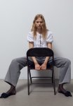Tie-detail Puff-sleeved Blouse - White