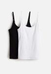 Mama 2-PACK Nursing Strappy Tops - White & Black