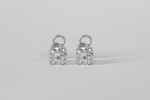 10CT White Gold Round-cut Diamond Stud Earrings 4-CLAW Setting - White Gold