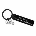 Ride Safe Keychain Biker Gifts Ride Safe Always Come Home To Me Keychain Fathers Day Valentines Day Gift Christmas Birthday Gift