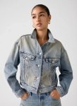Levi's Shrunken 90'S Med Indigo Trucker Denim Jacket - XL Blue