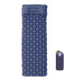 Inflatable Sleeping Pad Camping Mat With Pillow - Navy Blue
