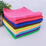 5PCS Microfiber Dish Cloths Soft Super Absorbent Dishwashing Towel Solid Color Daily Cleaning Rags Scouring Pads For Kitchen Din