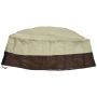 Fire Pit COVER-210D Oxford Cloth 36 Inch D X 24 Inch H Beige+brown