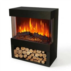 Radiant Urban 1800W Freestanding Electric Fireplace Heater Black