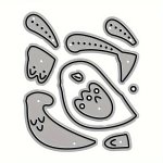 1PC Silvery Nordic Feather Bird Metal Cutting Die For Diy Scrapbooking Card Making & Paper Crafts - Christmas Themed Decoration