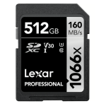 Lexar 512GB Professional 1066X Uhs-i Sdxc Memory Card LSD1066512GBNNNU