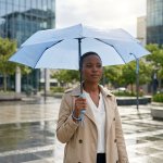 Uv Blocking Compact Manual Folding Umbrella