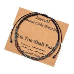 Joycuff This Too Shall Pass Morse Code Bracelets For Women Gift For Men Women Birthday Christmas Inspiraional Motivational Encou