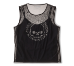 Women’s Willie G Skull Bling Mesh Top – Harley Black