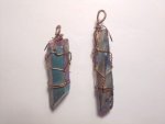 Titanium Aura Quartz Wire Wrapped Pendant F531