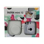 Fuji Instax MINI 12 Clay White Film And Case Bundle