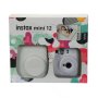 Fuji Instax MINI 12 Clay White Film And Case Bundle