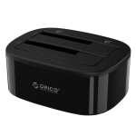 Orico 2 Bay 2.5" 3.5" USB3.0 Hdd|ssd Standalone Clone Dock Black