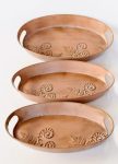 Oval Metal Tray – Fern Design