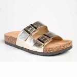 Fashion Sandals - Distressed Gold - 9