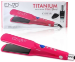 Enzo EN-3215 Titanium Tourmaline Hair Straightener & Caviar Color Protecting Essence - Pink