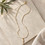 Fish Pendant Smokey Beaded Necklace - White Free