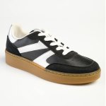 Pierre Cardin Rumba 2 Ladies Lace Up Sneaker - Black Silver - 8