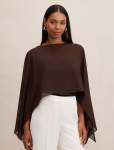 Arianna Chiffon Cape - 0 Chocolate