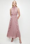 Ruffle Detail Fit & Flare Dress - Dusty Rose