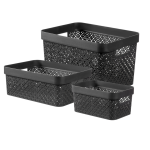 Terrazzo Storage Basket - Black - Large
