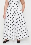 Plus Dirdle Skirt With Ric Rac In Spot - Blackspot