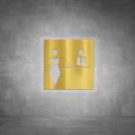Reception Sign D04 - Polished Brass