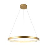 Lustra Ring Crystal LED Pendant - Gold