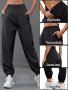 High Elastic Waist Jogger Pants Loose Fit Quick Drying Slant Pockets Workout Trouser Women's Activewear