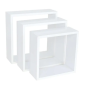 Floating Cube Shelves Set Of 3 - White