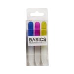 Basics Nail File Glass 3 Pieces In PVC Box