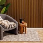 Santorini Mediterranean Collection Jacquard Polycotton Carpet Sand - 200X300CM