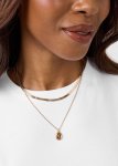 Layered Stone Pendant Necklace