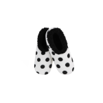 Snoozies Ladies B&w Polka Dots - Small