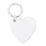 Mdf Keyrings Single & Double-sided 6 Variants - Heart Round 50 44MM Single-sided