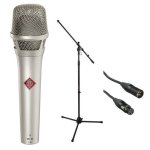 Neumann Kms 105 - Live Vocal Condenser Microphone Nickel With Xlr Cable And MIC Stand