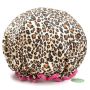 - Shower Cap / Bath Hat Double Lined Large Grey Flamingo Pattern