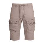 Soviet Mens Caution Cargo Shorts In Taupe - Taupe 30