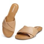 Athmile Sandals Women Dressy Summer Flat Comfortable Fashion Beach Cute Ladies Slides Leather Casual Dress Women's Sandals 2025